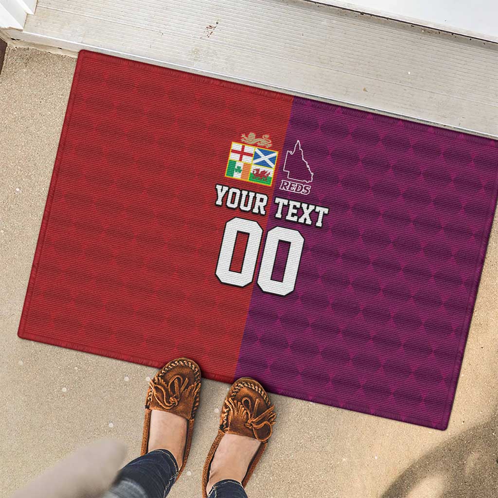 Custom British Lions Australia Queensland Rubber Doormat Sporty Style