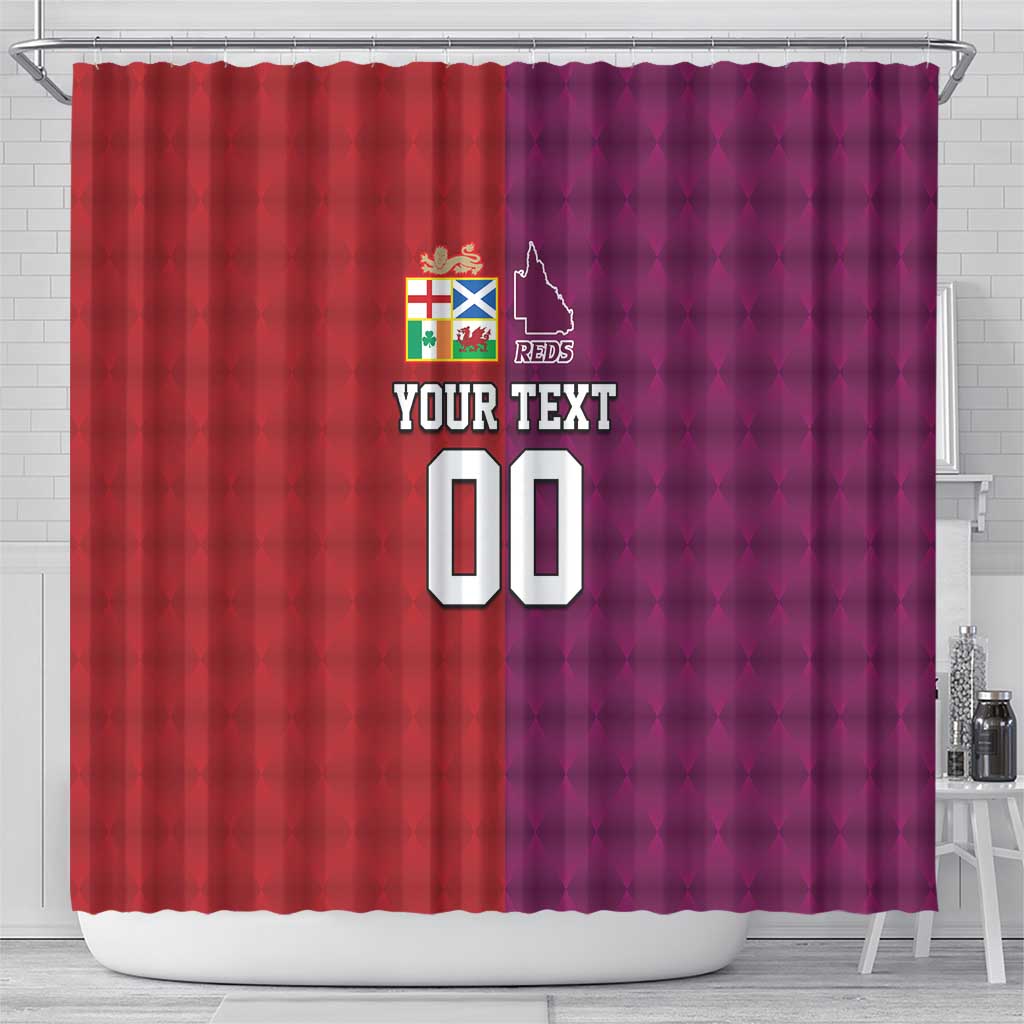 Custom British Lions Australia Queensland Shower Curtain Sporty Style