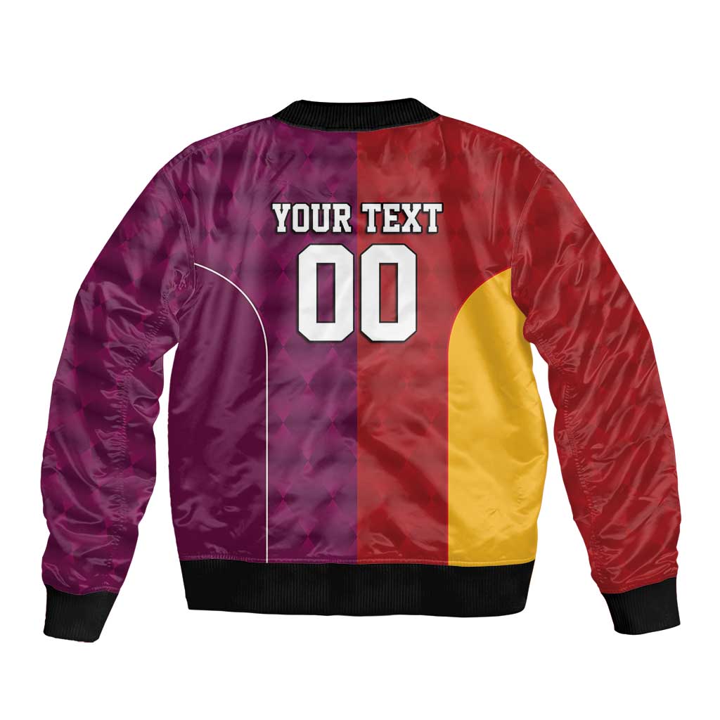 Custom British Lions Australia Queensland Sleeve Zip Bomber Jacket Sporty Style
