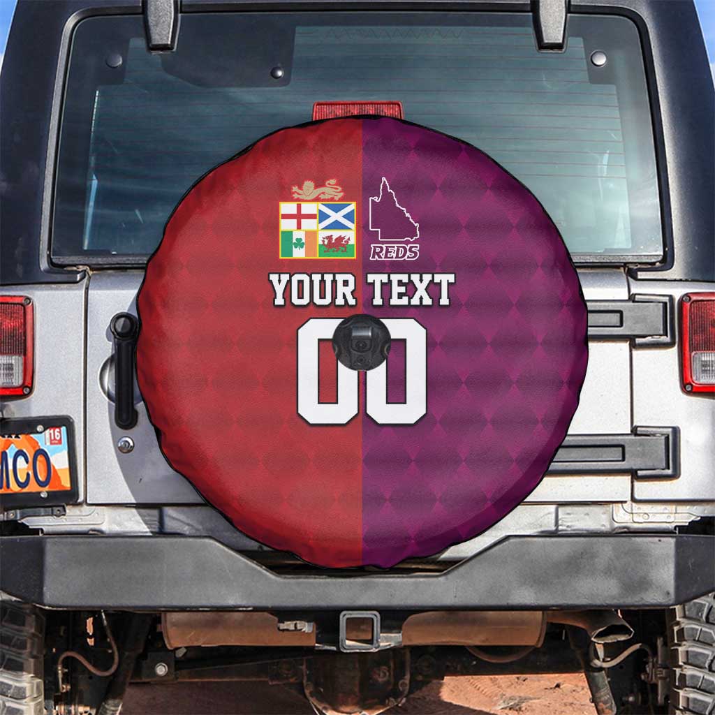 Custom British Lions Australia Queensland Spare Tire Cover Sporty Style