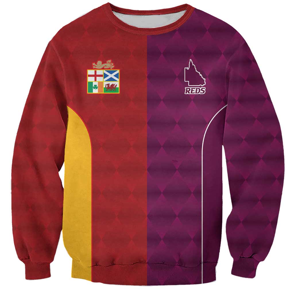 Custom British Lions Australia Queensland Sweatshirt Sporty Style
