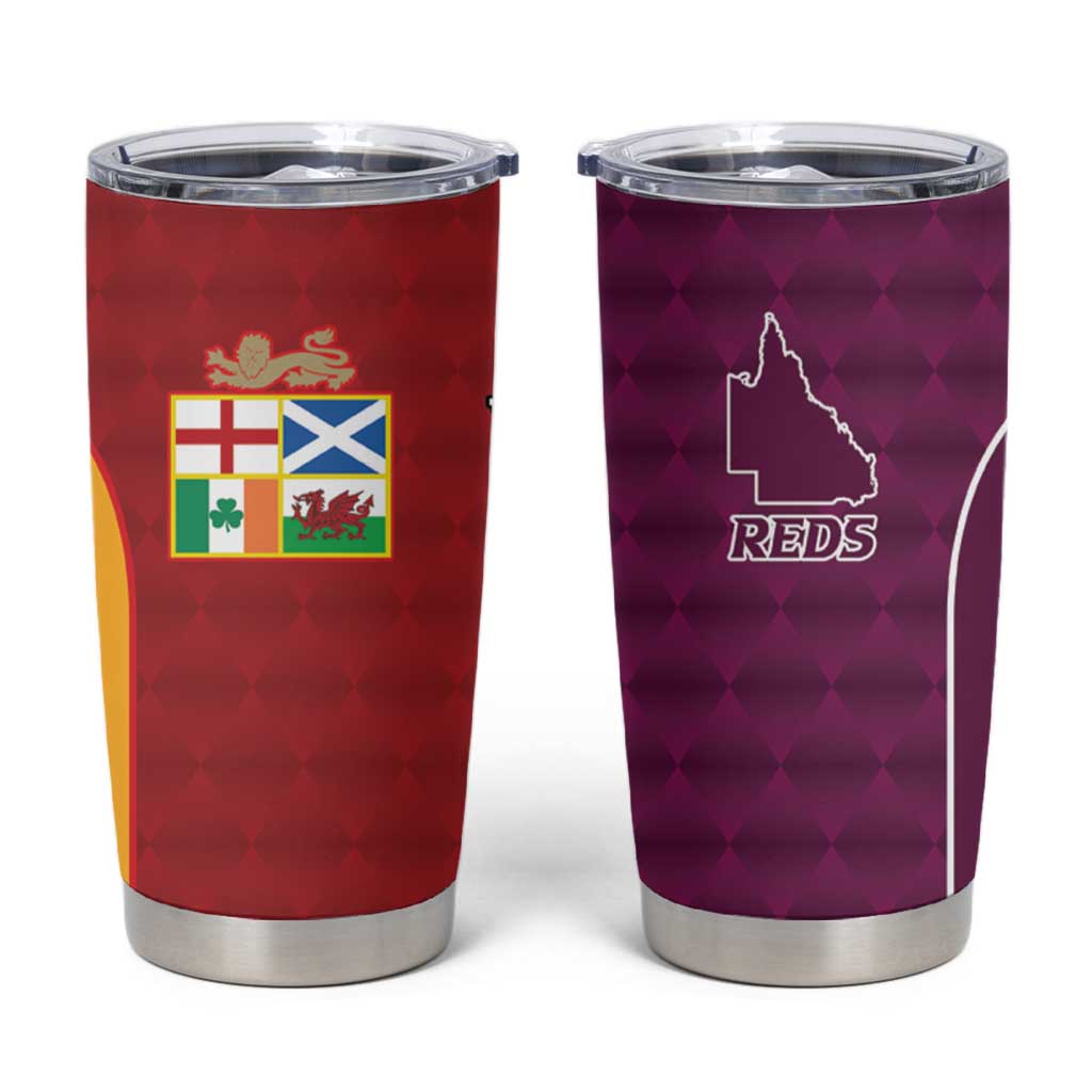 Custom British Lions Australia Queensland Tumbler Cup Sporty Style
