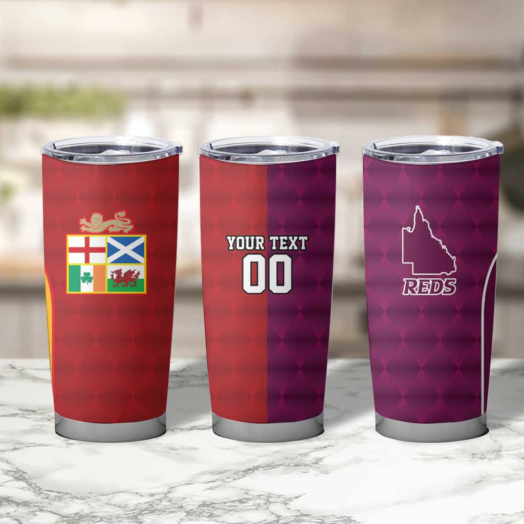 Custom British Lions Australia Queensland Tumbler Cup Sporty Style