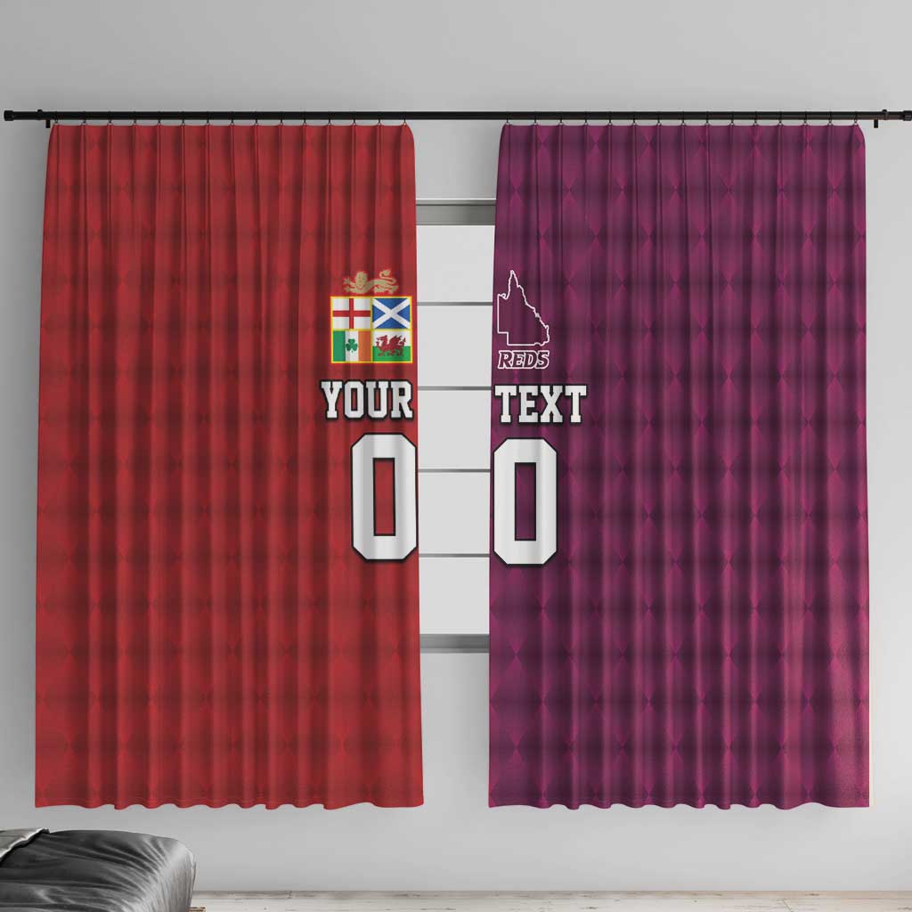 Custom British Lions Australia Queensland Window Curtain Sporty Style