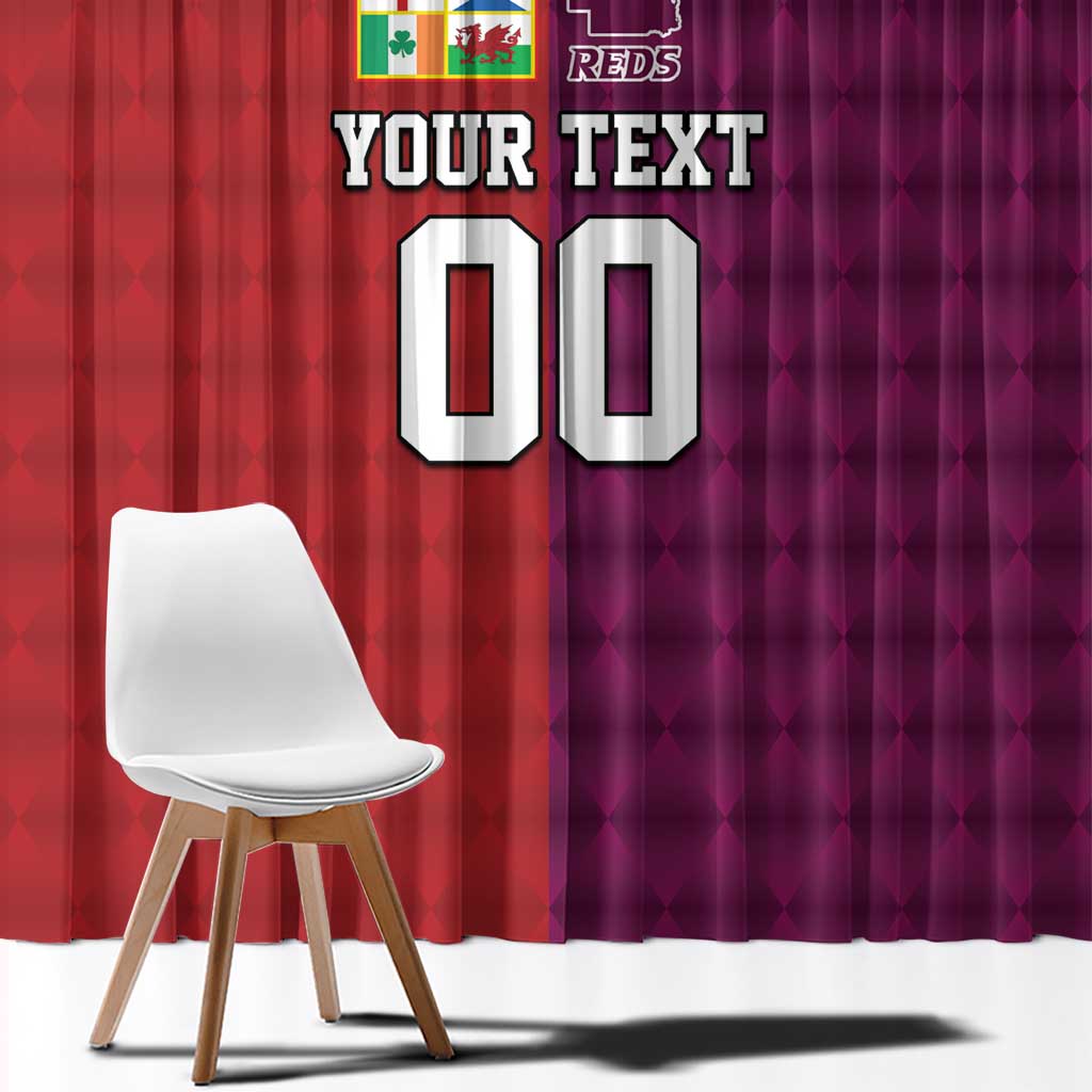 Custom British Lions Australia Queensland Window Curtain Sporty Style