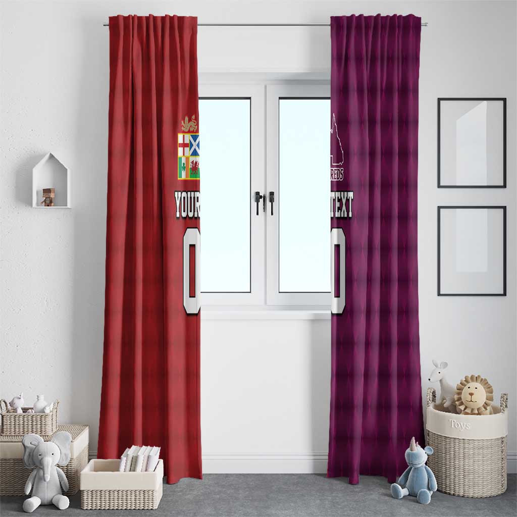 Custom British Lions Australia Queensland Window Curtain Sporty Style