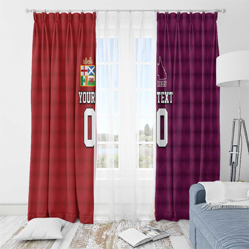 Custom British Lions Australia Queensland Window Curtain Sporty Style