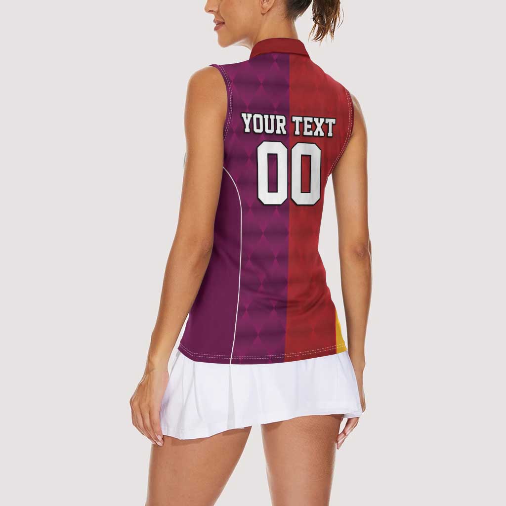 Custom British Lions Australia Queensland Women Sleeveless Polo Shirt Sporty Style