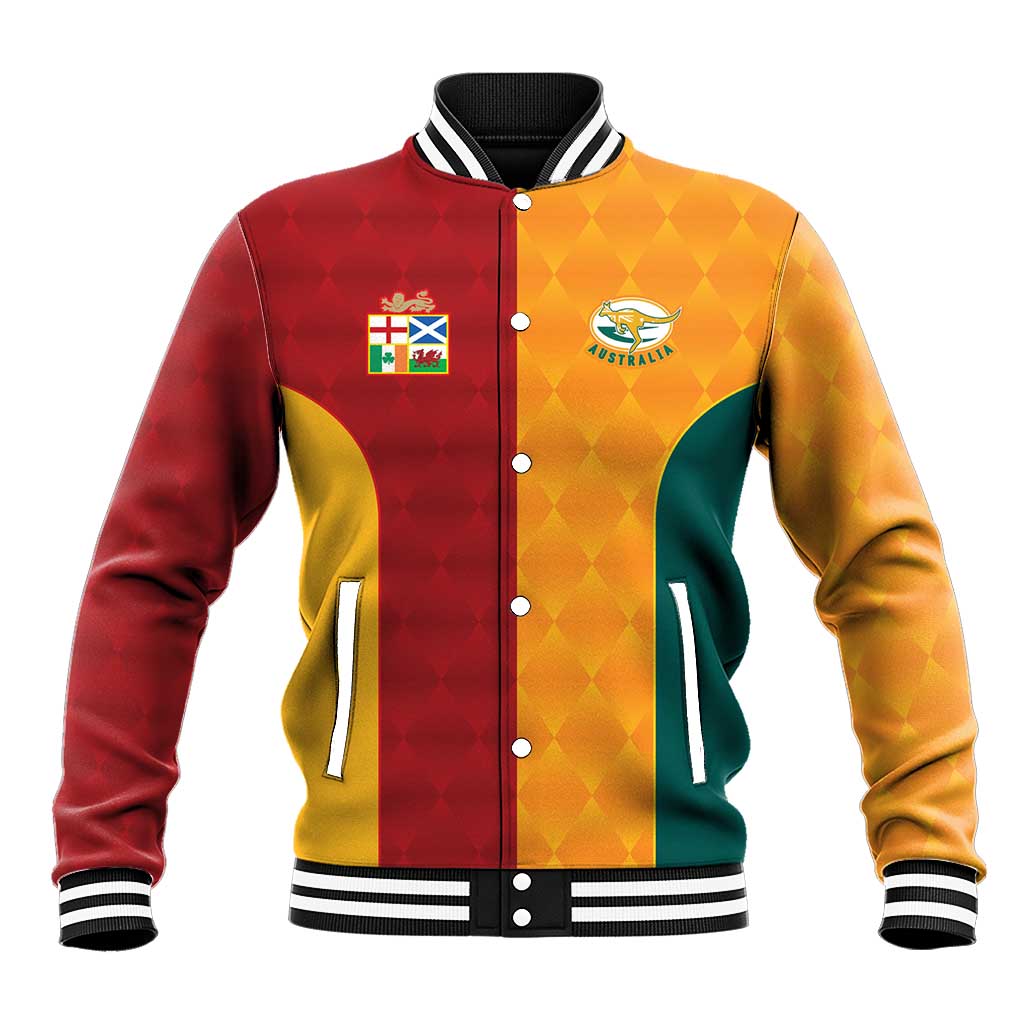 Custom British Lions Australia Wallabies Baseball Jacket Sporty Style