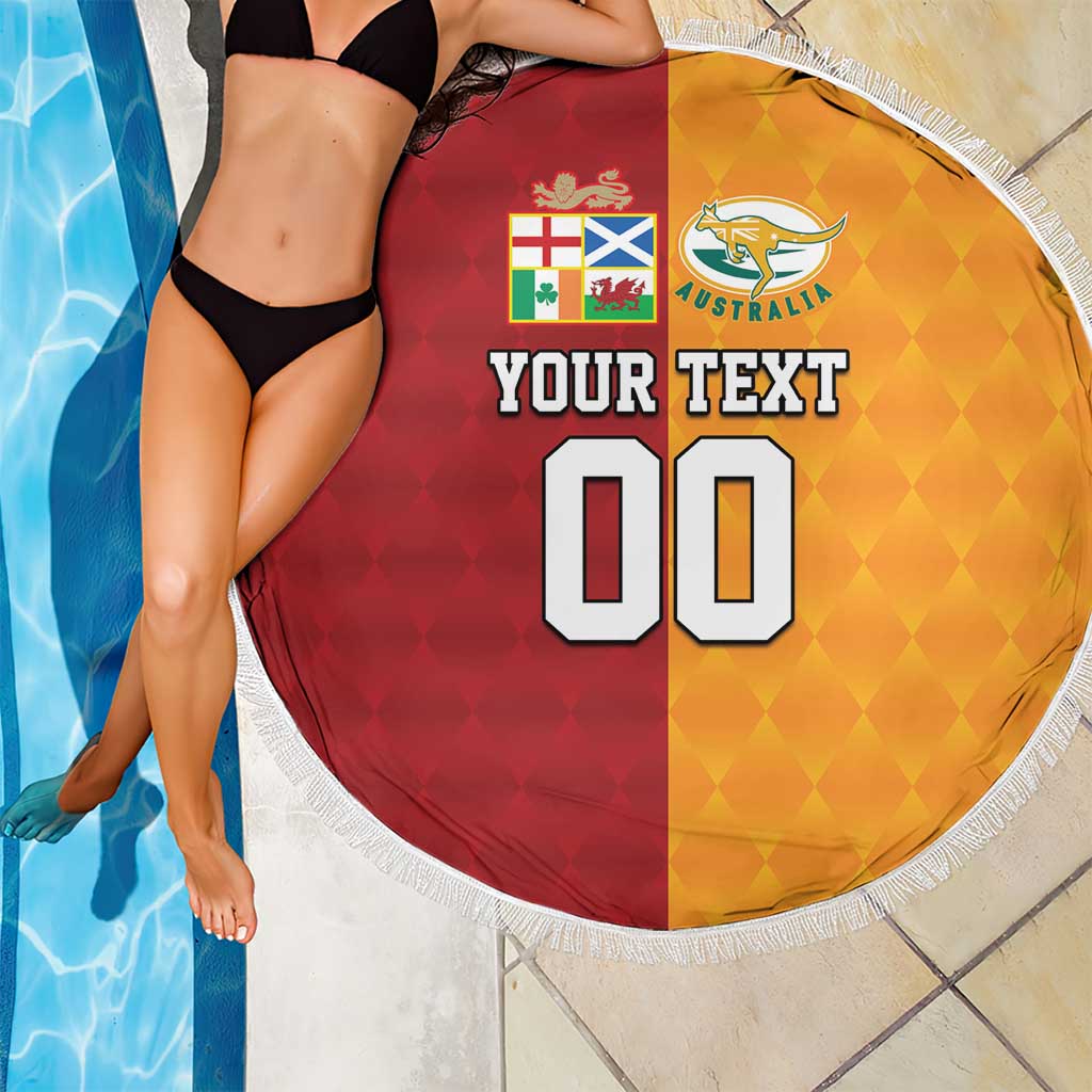 Custom British Lions Australia Wallabies Beach Blanket Sporty Style