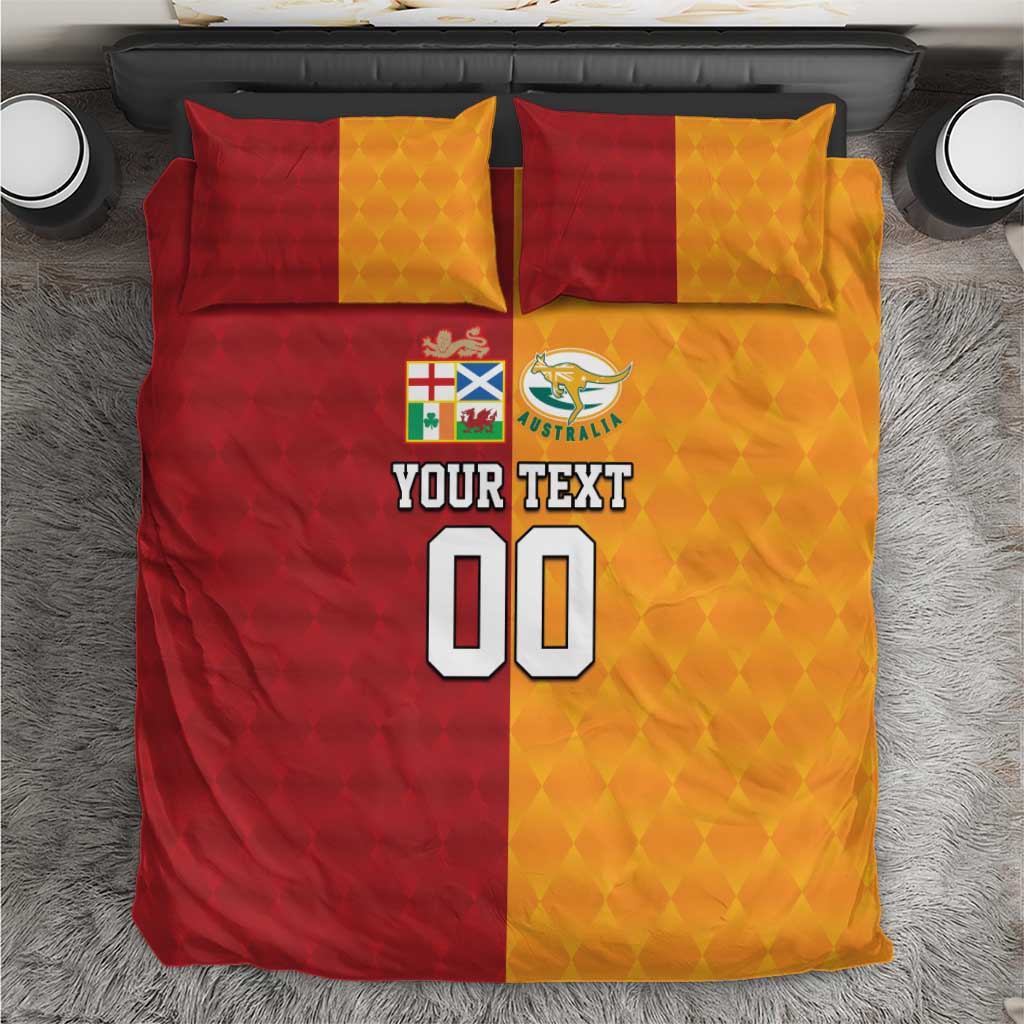 Custom British Lions Australia Wallabies Bedding Set Sporty Style