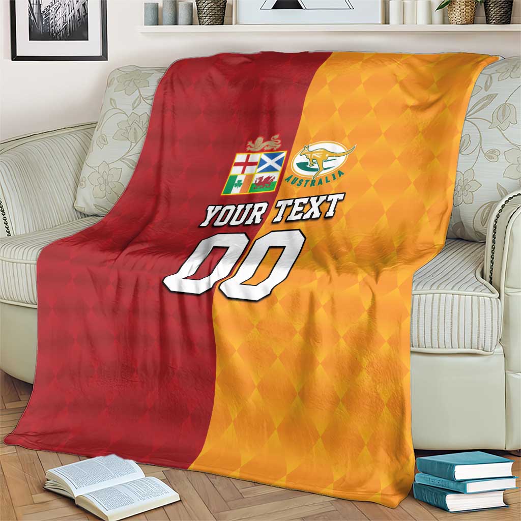 Custom British Lions Australia Wallabies Blanket Sporty Style