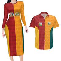 Custom British Lions Australia Wallabies Couples Matching Long Sleeve Bodycon Dress and Hawaiian Shirt Sporty Style