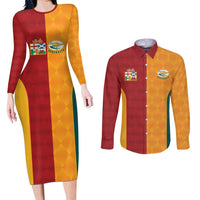 Custom British Lions Australia Wallabies Couples Matching Long Sleeve Bodycon Dress and Long Sleeve Button Shirt Sporty Style