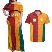 Custom British Lions Australia Wallabies Couples Matching Off Shoulder Maxi Dress and Hawaiian Shirt Sporty Style
