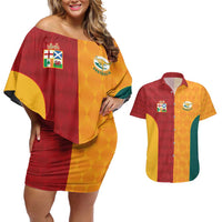 Custom British Lions Australia Wallabies Couples Matching Off Shoulder Short Dress and Hawaiian Shirt Sporty Style
