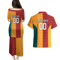 Custom British Lions Australia Wallabies Couples Matching Puletasi and Hawaiian Shirt Sporty Style