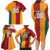 Custom British Lions Australia Wallabies Family Matching Long Sleeve Bodycon Dress and Hawaiian Shirt Sporty Style