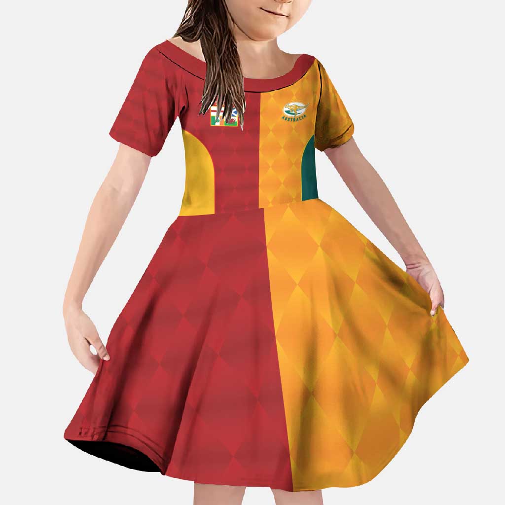 Custom British Lions Australia Wallabies Family Matching Mermaid Dress and Hawaiian Shirt Sporty Style