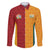 Custom British Lions Australia Wallabies Family Matching Off The Shoulder Long Sleeve Dress and Hawaiian Shirt Sporty Style