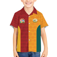 Custom British Lions Australia Wallabies Family Matching Off The Shoulder Long Sleeve Dress and Hawaiian Shirt Sporty Style