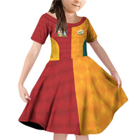 Custom British Lions Australia Wallabies Family Matching Off Shoulder Short Dress and Hawaiian Shirt Sporty Style