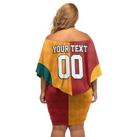 Custom British Lions Australia Wallabies Family Matching Off Shoulder Short Dress and Hawaiian Shirt Sporty Style
