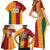 Custom British Lions Australia Wallabies Family Matching Short Sleeve Bodycon Dress and Hawaiian Shirt Sporty Style