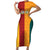 Custom British Lions Australia Wallabies Family Matching Short Sleeve Bodycon Dress and Hawaiian Shirt Sporty Style