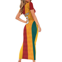 Custom British Lions Australia Wallabies Family Matching Short Sleeve Bodycon Dress and Hawaiian Shirt Sporty Style