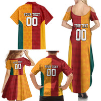 Custom British Lions Australia Wallabies Family Matching Summer Maxi Dress and Hawaiian Shirt Sporty Style