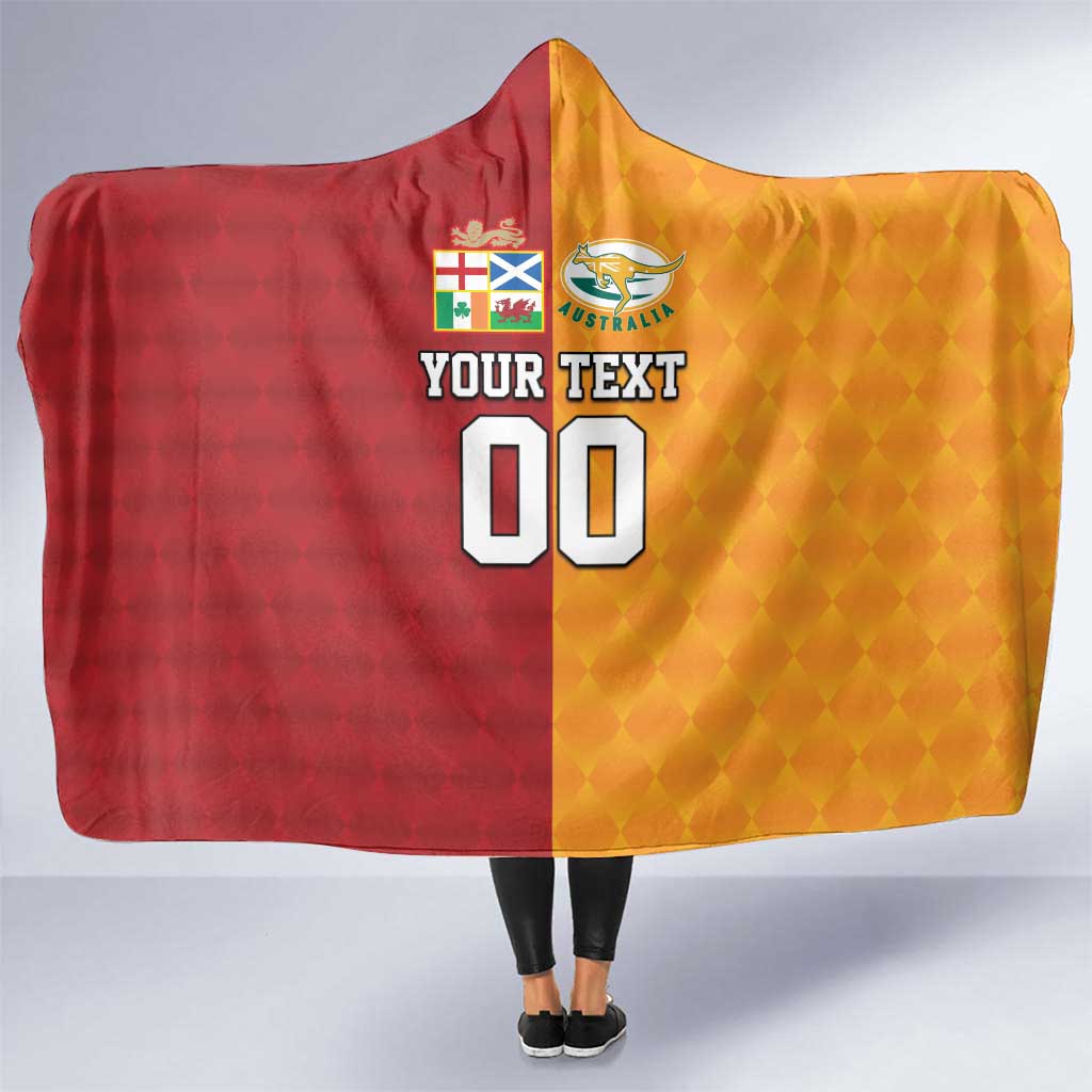 Custom British Lions Australia Wallabies Hooded Blanket Sporty Style