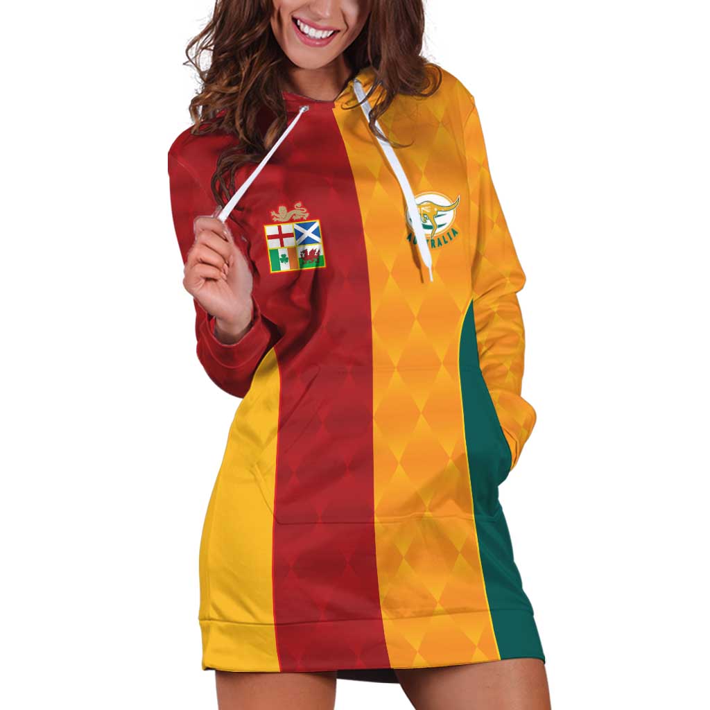 Custom British Lions Australia Wallabies Hoodie Dress Sporty Style