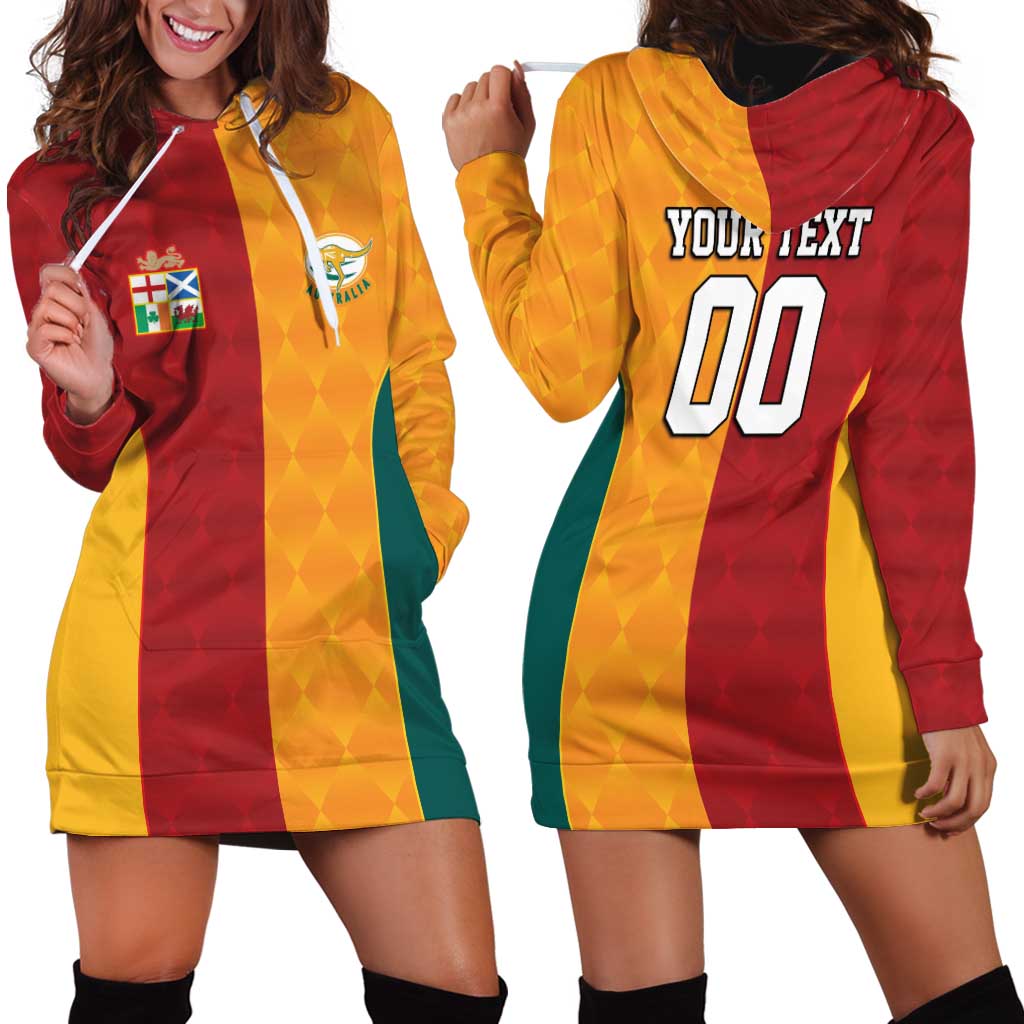 Custom British Lions Australia Wallabies Hoodie Dress Sporty Style