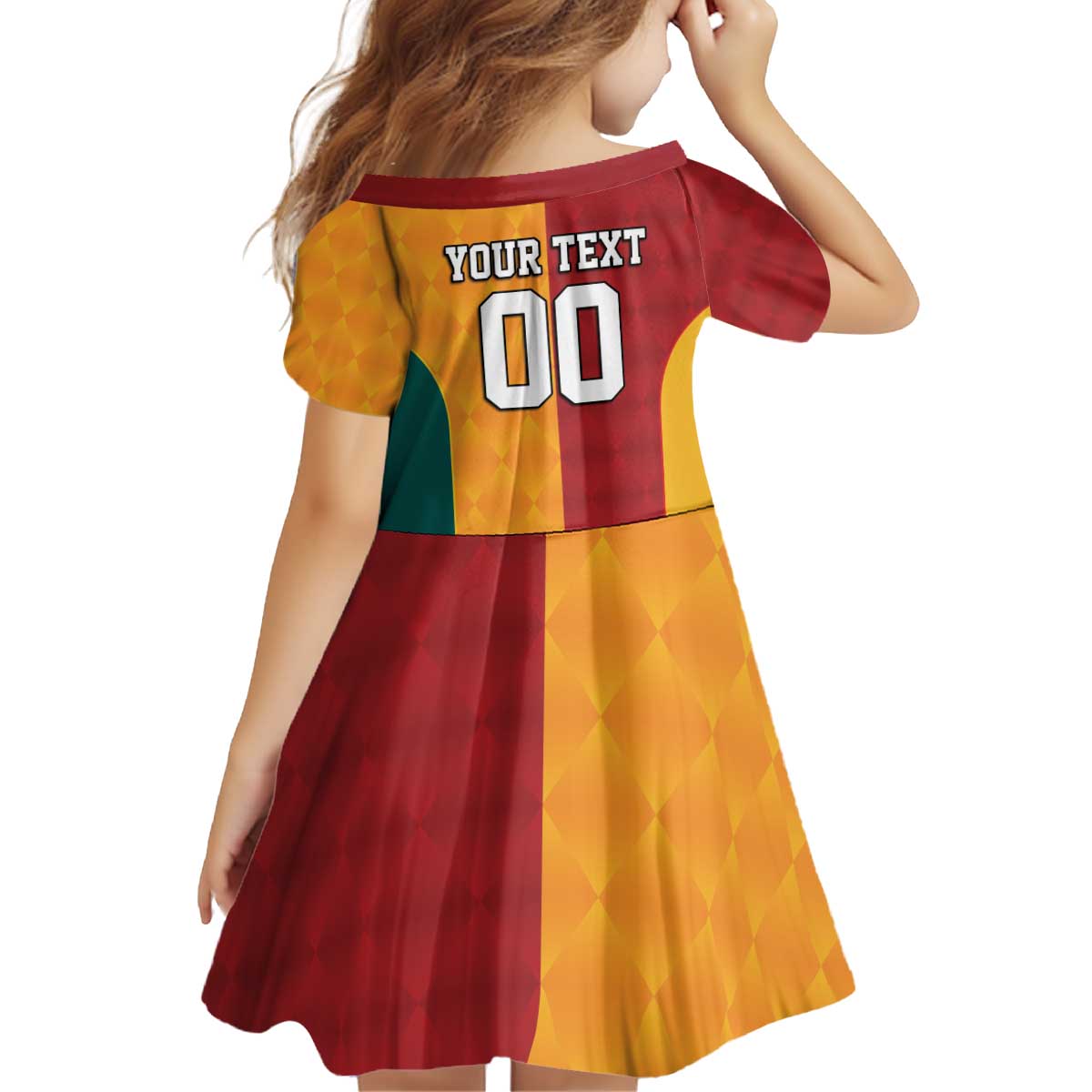 Custom British Lions Australia Wallabies Kid Short Sleeve Dress Sporty Style