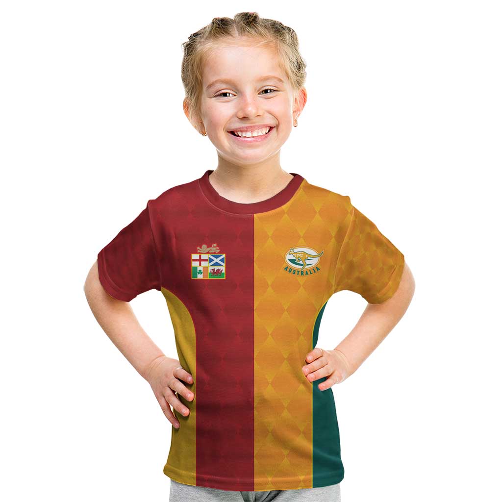 Custom British Lions Australia Wallabies Kid T Shirt Sporty Style