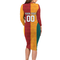 Custom British Lions Australia Wallabies Long Sleeve Bodycon Dress Sporty Style
