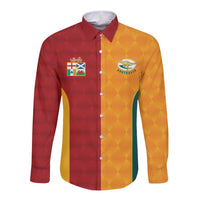 Custom British Lions Australia Wallabies Long Sleeve Button Shirt Sporty Style