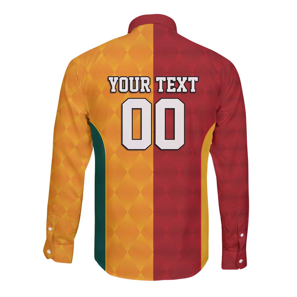 Custom British Lions Australia Wallabies Long Sleeve Button Shirt Sporty Style