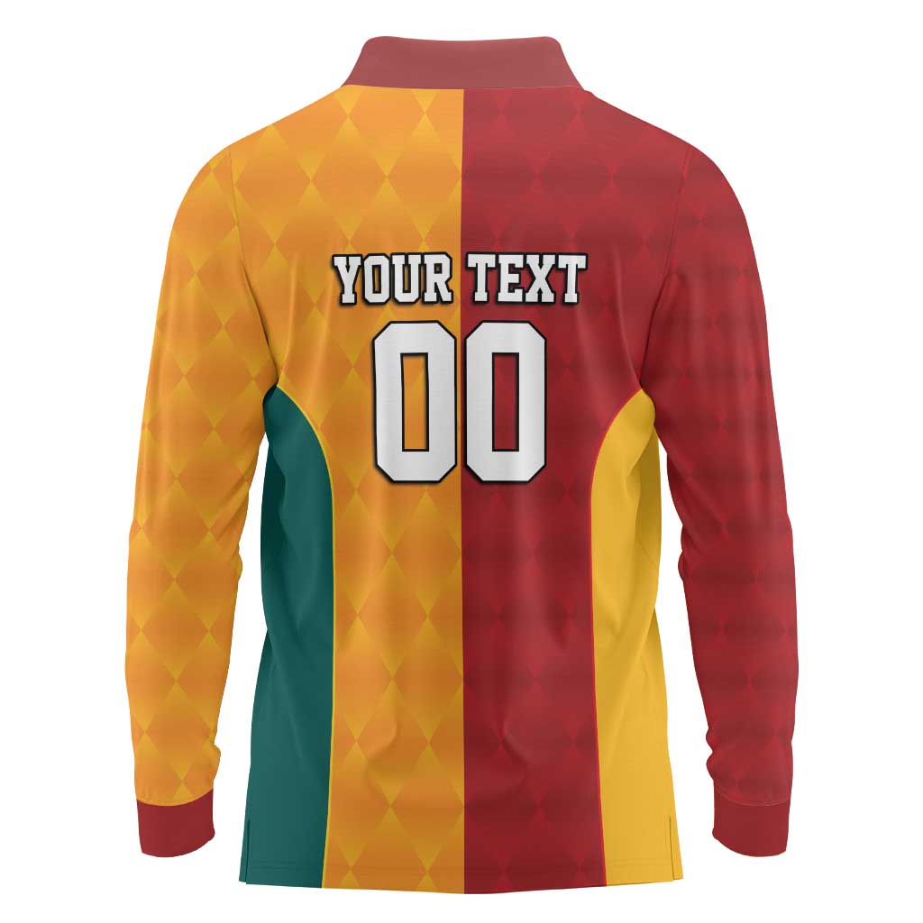 Custom British Lions Australia Wallabies Long Sleeve Polo Shirt Sporty Style