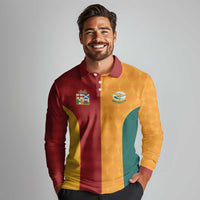 Custom British Lions Australia Wallabies Long Sleeve Polo Shirt Sporty Style