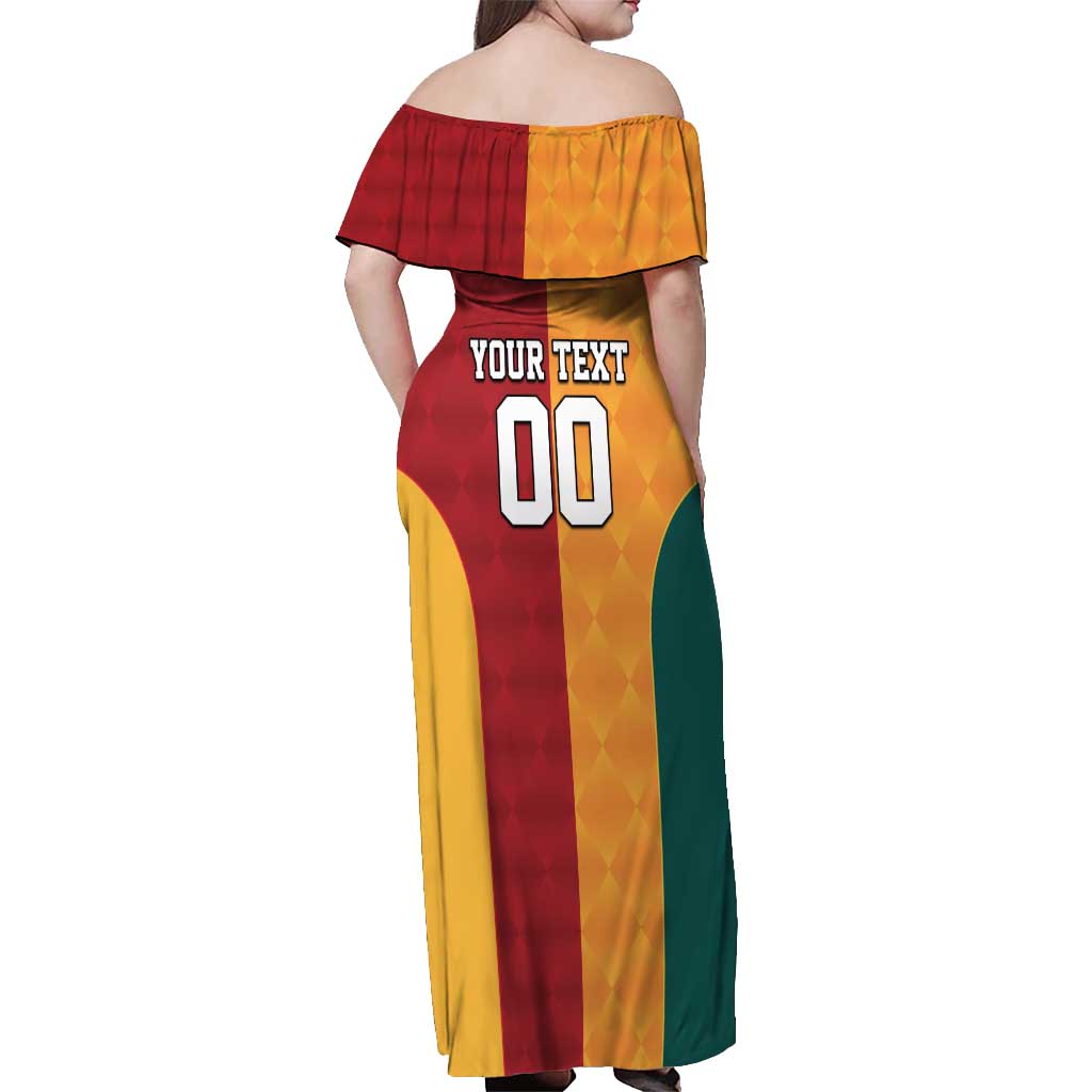 Custom British Lions Australia Wallabies Off Shoulder Maxi Dress Sporty Style