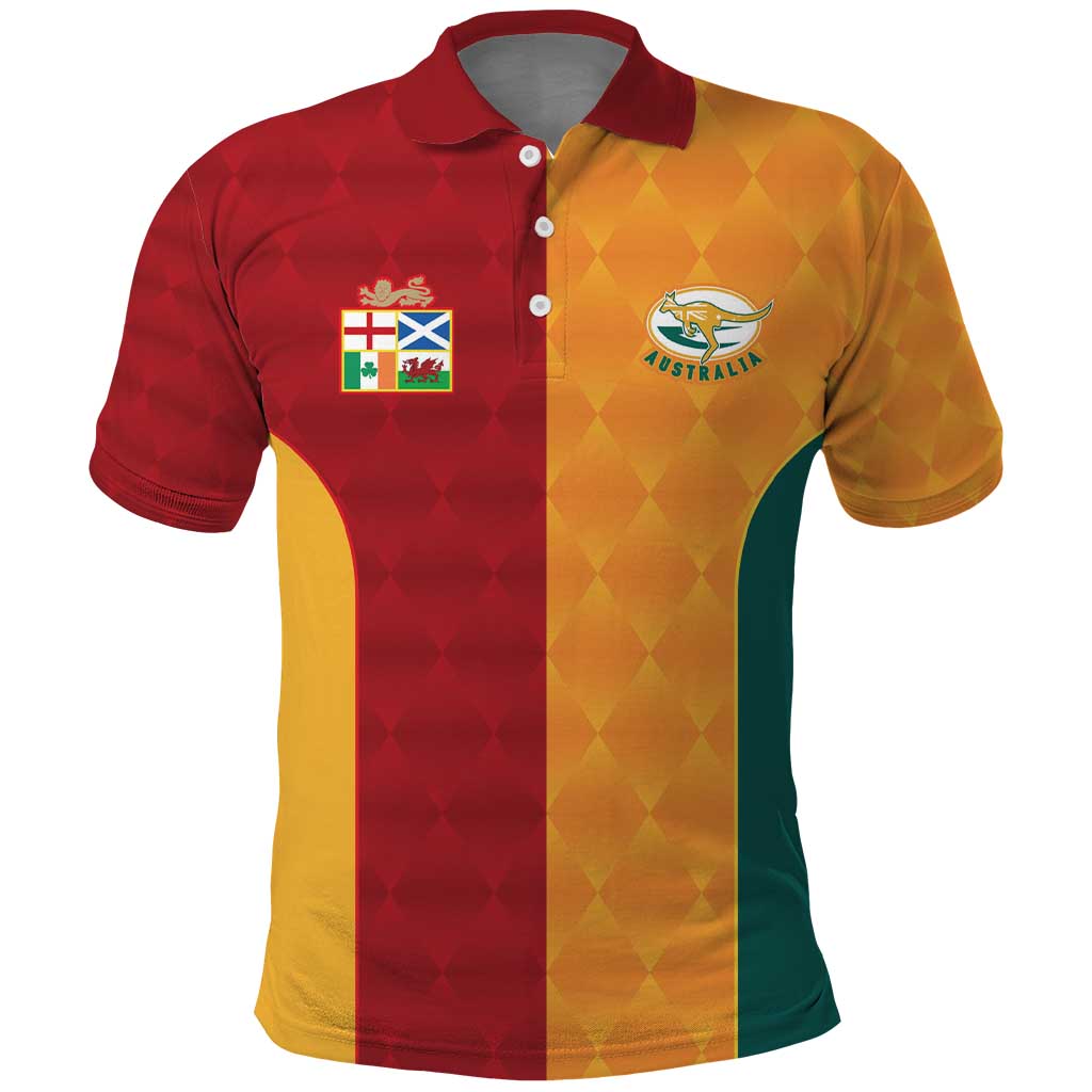 Custom British Lions Australia Wallabies Polo Shirt Sporty Style