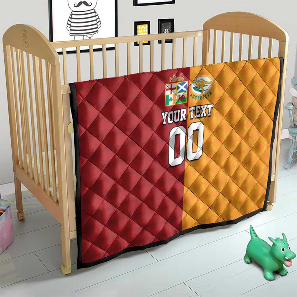 Custom British Lions Australia Wallabies Quilt Sporty Style