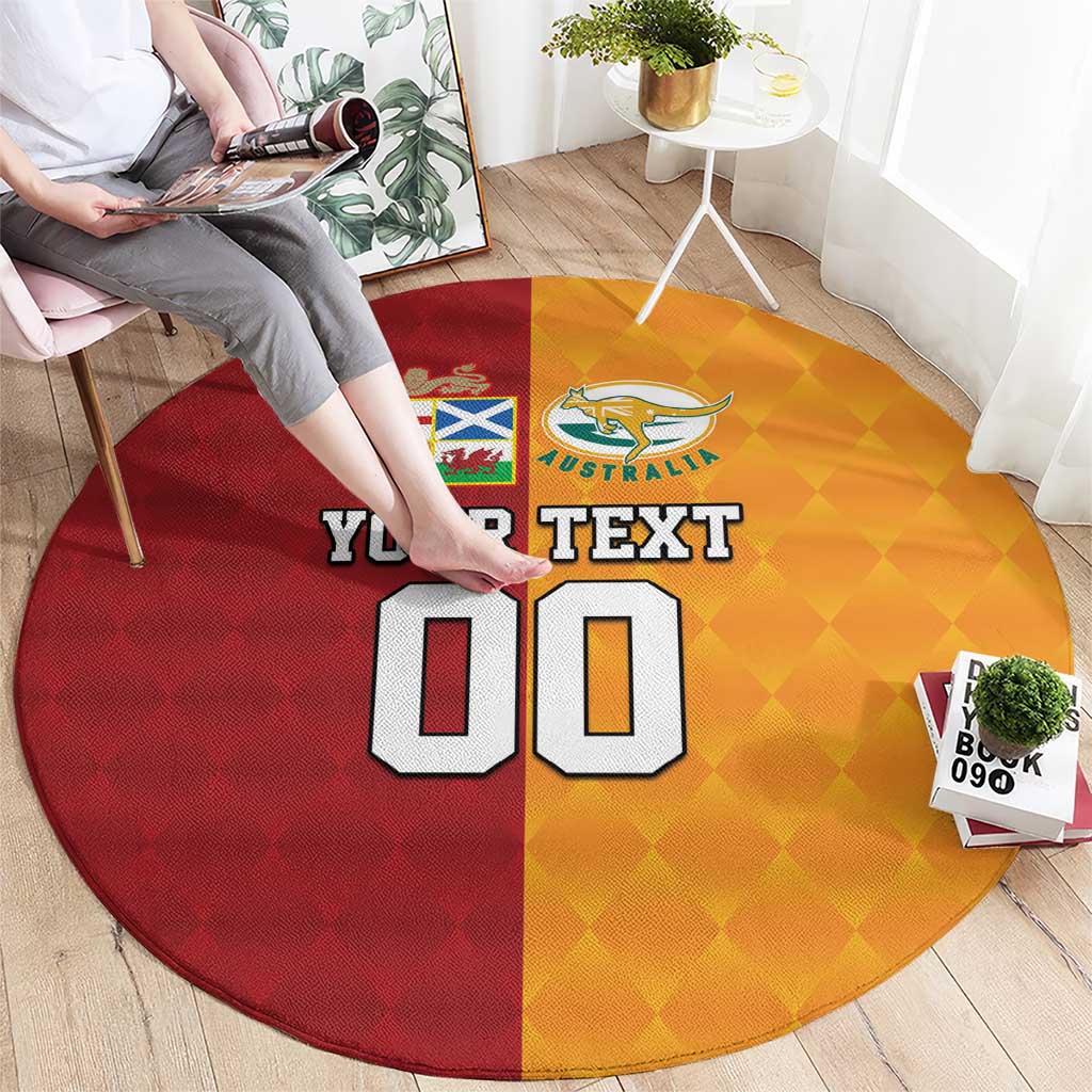 Custom British Lions Australia Wallabies Round Carpet Sporty Style