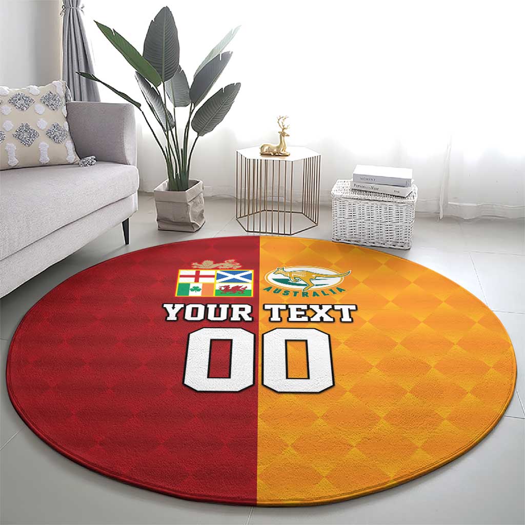 Custom British Lions Australia Wallabies Round Carpet Sporty Style