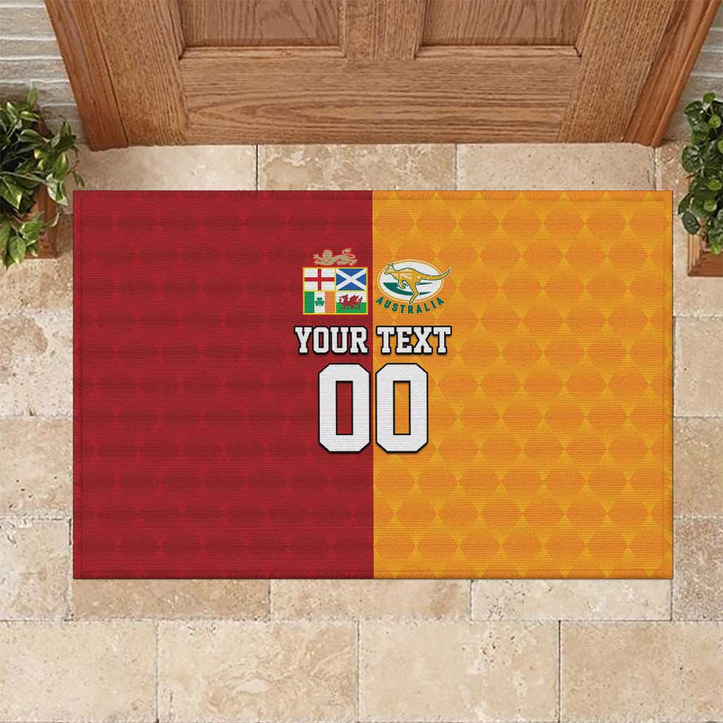 Custom British Lions Australia Wallabies Rubber Doormat Sporty Style