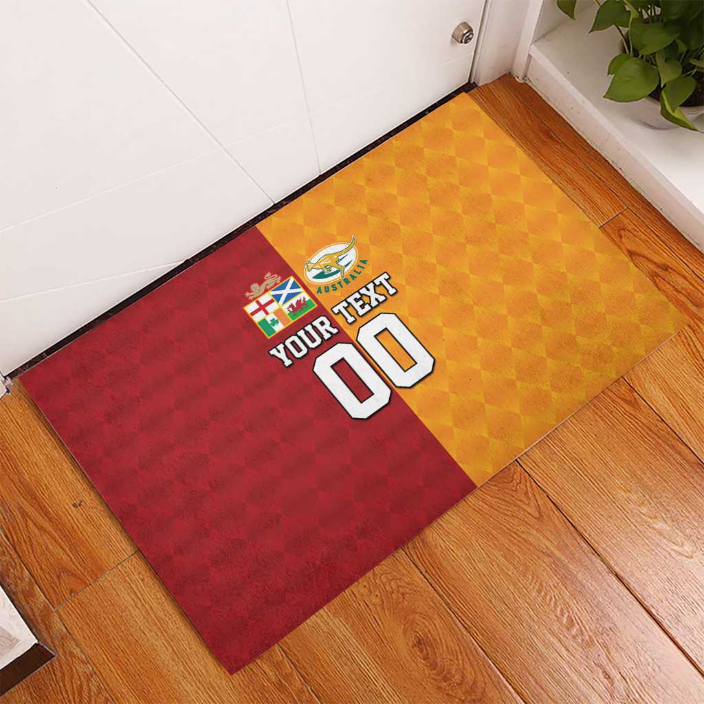 Custom British Lions Australia Wallabies Rubber Doormat Sporty Style