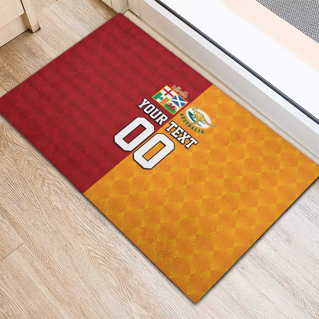 Custom British Lions Australia Wallabies Rubber Doormat Sporty Style