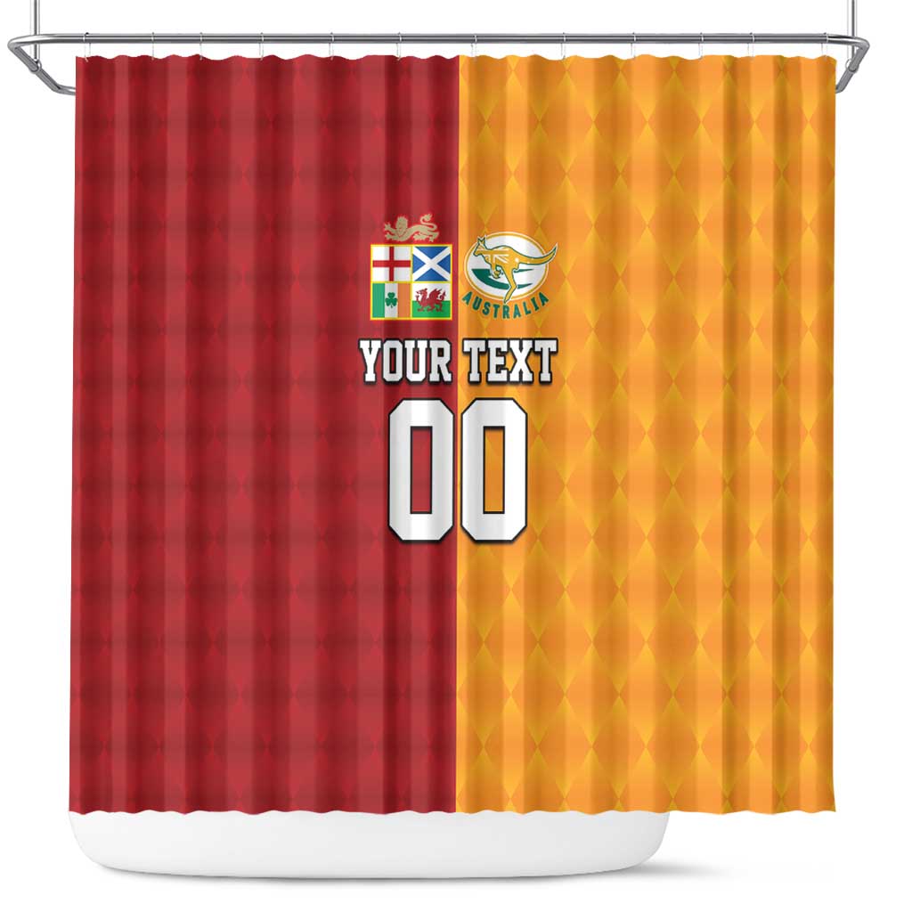 Custom British Lions Australia Wallabies Shower Curtain Sporty Style